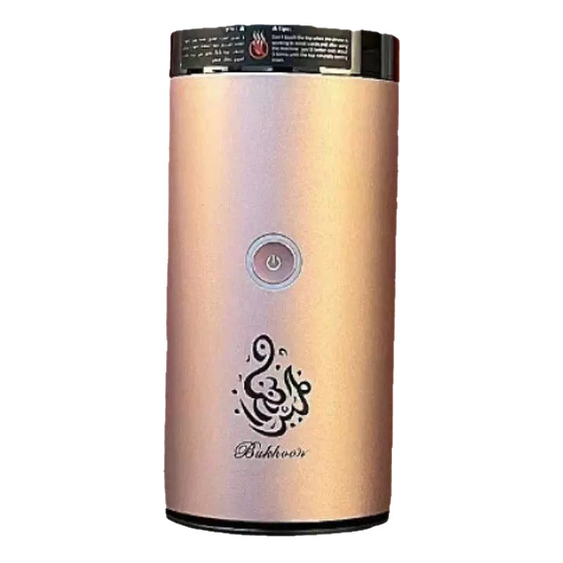 The Bluetooth Bakhoor Burner, gold-toned electric incense burner by SmartMuslim.
