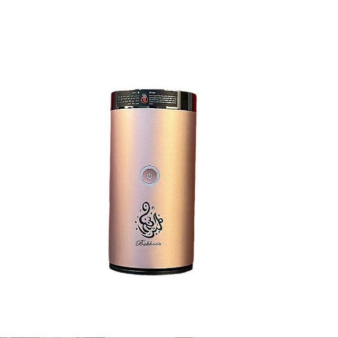 Bluetooth Bakhoor Burner by SmartMuslim, electric incense burner in rose-gold finish with visible branding.