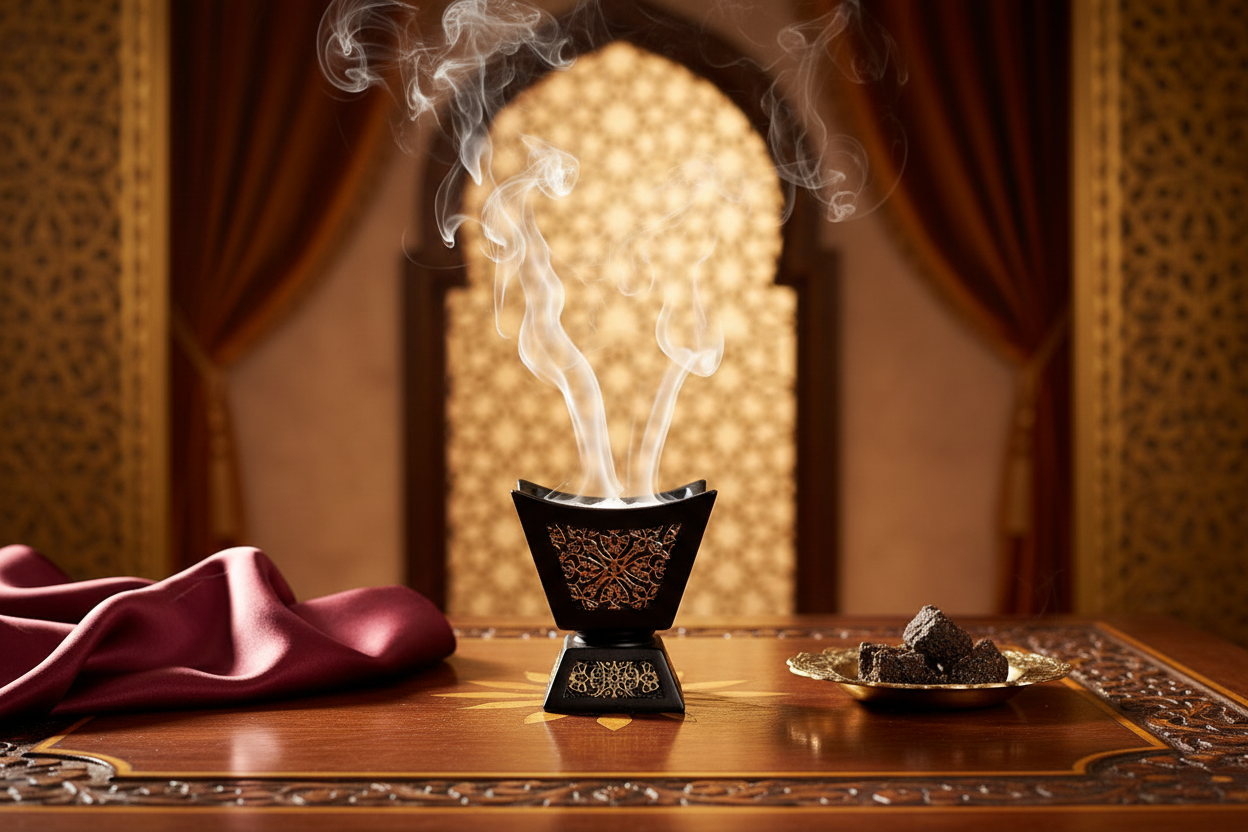 Haneen Bakhoor in elegant Arabian setting