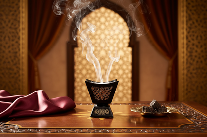 Haneen Bakhoor in elegant Arabian setting