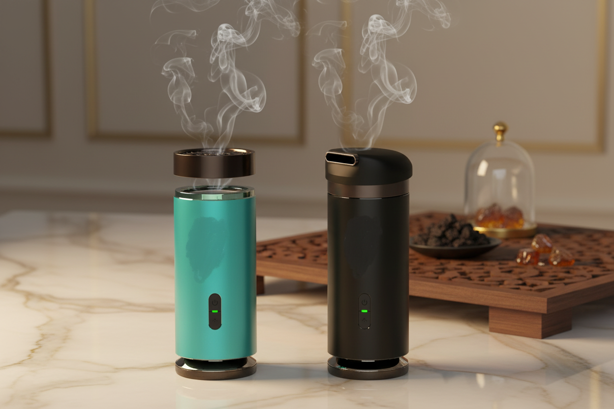 Smart Bakhoor Burner - both blue and black variants