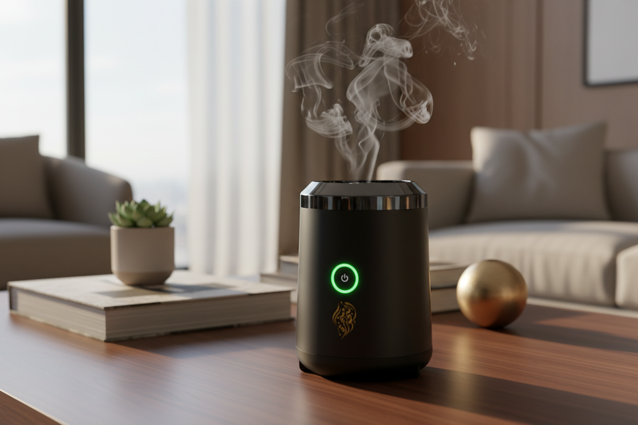 Smart Oud Mini in luxurious lifestyle setting